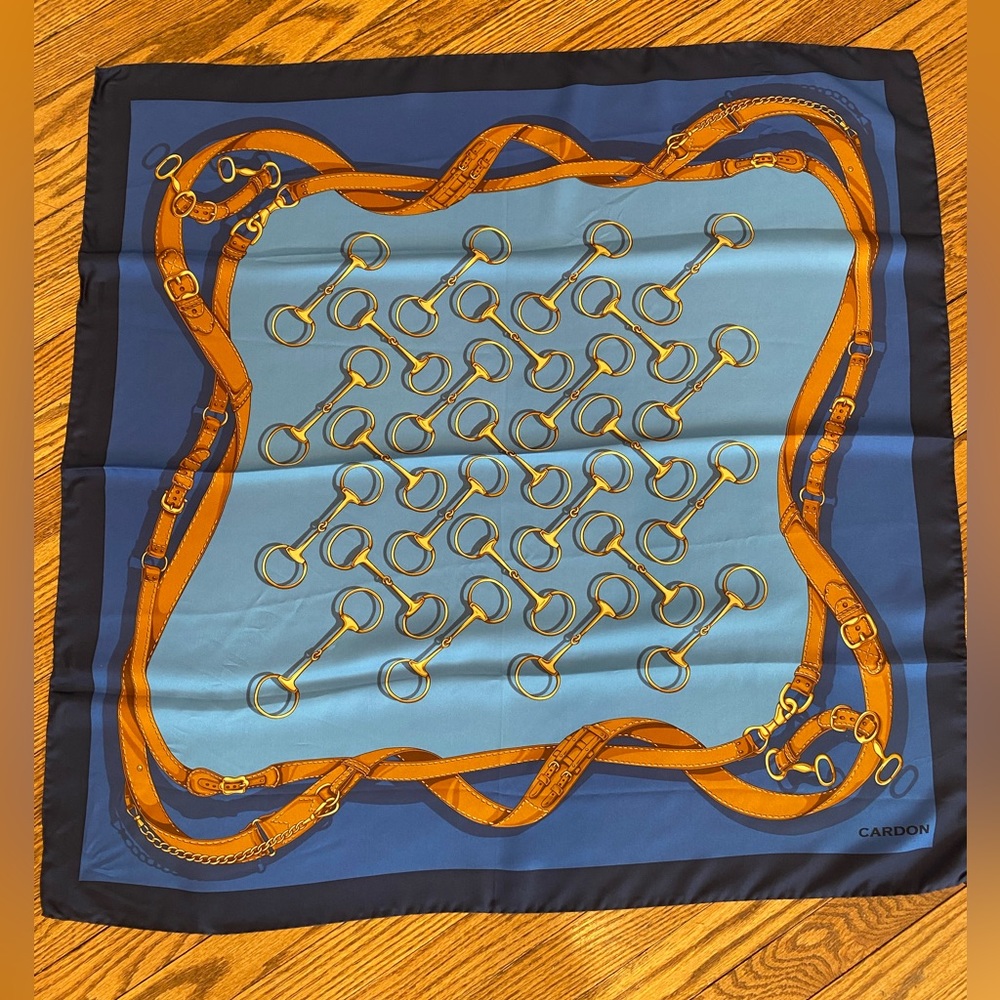 Hermes Like- Cardon Silk Scarf.  33” Square.  Excellent condition.